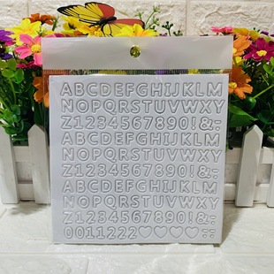 New all-white LOVE alphanumeric stereo bubble stickers give children small gifts to edit English names