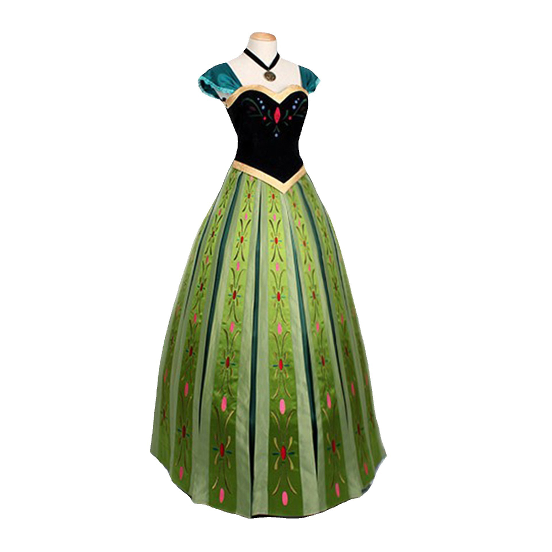 Cross-Border New Product Frozen 2 Princess Anna Cos Suit Princess Anna Embroidered Dress Anime Cosplay