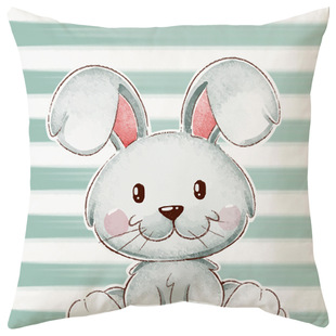 Наволочка с принтом кролика Amazon Easter Home Диван Мультфильм Наволочка Спальня Прикроватная Подушка Cross Border