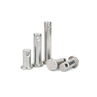 Pin shaft 304 washed white pin shaft in stock flat head with hole positioning pin shaft stainless steel pin shaft positioning solid pin pin
