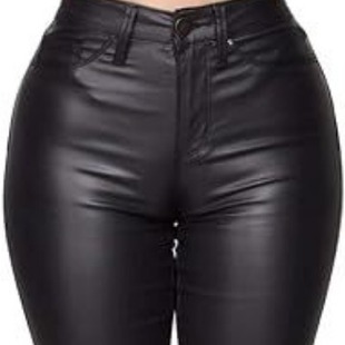 Customized Export Fashion High-Waisted Slim Slim Black Coated Casual All-Match Jeans for Women