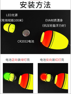 Night fishing drift electronic drift rock fishing luminous belly drift far cast silver carp and bighead floating fishing drift sea pole throwing rod boat fishing sea fishing drift