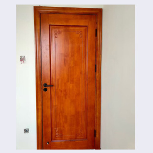 New Chinese Style Solid Wooden Door Sabri Log Bedroom Door Pure Solid Wood Paint Door Simple suit Wooden Door Customization