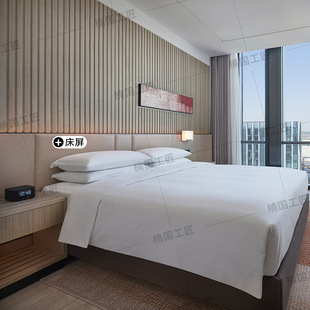 Hyatt Jiaxuan Hotel Furniture Customized Hotel Special Bed Standard Room Furniture Full Set Apartment B&B Guest Room Twin Bed
