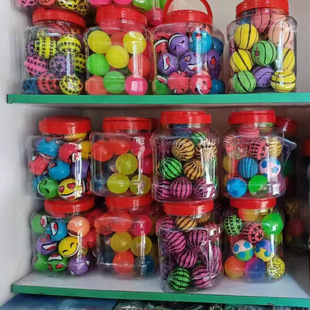 Wholesale Kidsren's Toys for 2 Yuan, Colorfulful Bouncy Balls, Bouncing Balls, Toys, Patterns, Various Solid Balls, Supply