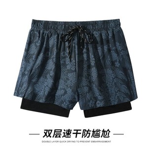 Swimming Trunks Men's Anti-embarrassment Loose Quick-drying Men's Swimming Trunks Flat-angle Swimsuit suit Beach Pants Hot Spring Swimming Equipment