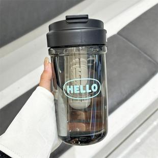 Summer Simple Ins High-value Girl's Straw Fj Cup Large Capacity Water Cup Student Portable Children's Plastic Cup