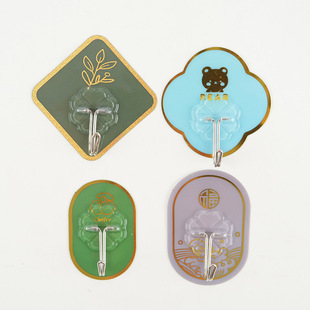 Sticky Hook, Traceless Hook, Transparent Punch-free, Cute Mother-in-law Buckle Hook, Bathroom Kitchen Nail-free Cartoon Wholesale