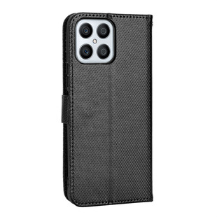 For glory X6 mobile phone case Honor Play6C mobile phone leather case diamond pattern flip card lanyard X8 5g