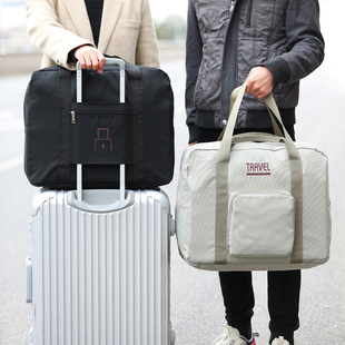 Foldable large capacity travel bag portable luggage bag women's simple short-distance trolley luggage bag handbag travel bag