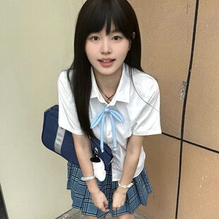 Original Jk Uniform Academy Style Basic Shirt Loose Short Sleeve Top Joker Pleated Short Skirt