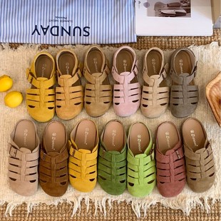 Genuine Leather Boken Rome Height-increasing 2025 Summer New Non-slip Casual Breathable Slip-on Casual Soft-soled Women's Shoes
