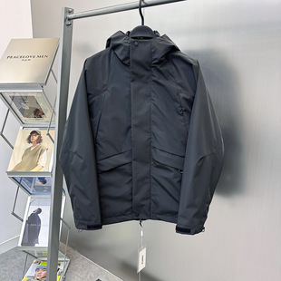 Men's Autumn Windbreaker Coat Jacket Long Sleeve Outdoor Jacket Windproof Tooling Hooded Men's Jacket B2BCE3135