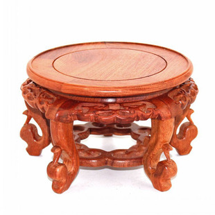 Redwood Carving Crafts Ornaments Base Sour Branch Wood Flower Stand/Round Flower Fish/Vase Bonsai Solid Wood Base