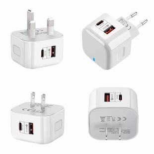 Зарядное устройство PD + QC3.0 PD20W, двухпортовое быстрое зарядное устройство для мобильного телефона, быстрое зарядное устройство QC3.0, зарядное устройство Type-c