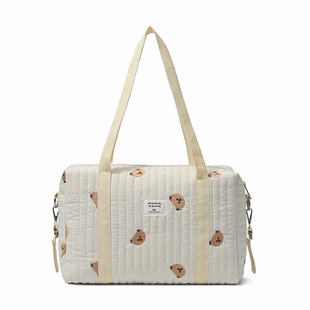 Japanese and Korean Style Mummy Bag Horizontal Large Capacity Tote Baby Bag Floral Handheld Outgoing Single Shoulder Lightweight Crossbody Bag