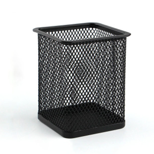 Durable Iron Mesh Round Pen Holder Multifunctional Pen Holder Korean Fashion Desktop Office Supplies Storage Ornament Factory Wholesale
