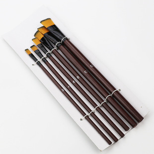 Tongchuan 6 sets of 820 nylon wool brush flat head gouache acrylic oil painting brush