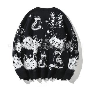 European and American Trendy Women's Sweater Loose ins Trendy Brand Knitted Sweater Lazy Style Pullover Loose Casual Hip-Hop Sweater