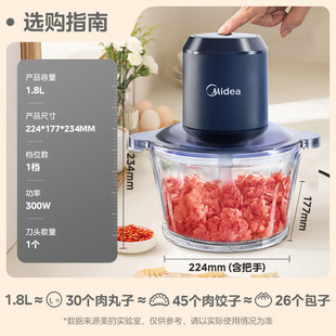 Мясорубка Midea (Midea) Домашняя мясорубка Электрический многофункциональный миксер для приготовления пищи MJ-JC10