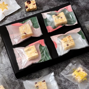Factory wholesale small fresh mixed snowflake crisp food packaging bag candy bag button biscuit bag in stock wholesale