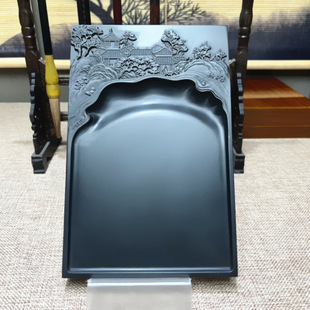 Anhui Inkstone Laokeng She Inkstone Natural Original Stone Carving Grinding Ink Strip Calligraphy Brush Ink Ink Stone Duan Inkstone Four Treasures of the Study