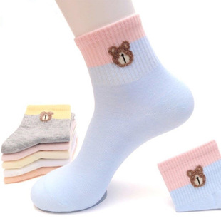 Autumn and Winter Women's New Cotton Socks Women's Cotton Socks Korean Sports Socks Autumn Mid-tube Cute ins Japanese Women's Socks