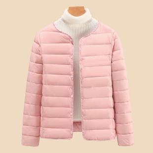 2024 New Style Inner Liner Cotton-padded Coat Women's Winter Slim-fit Warm Inner Wear Small Cotton-padded Coat Round Neck V-neck Lightweight Cotton-padded Coat
