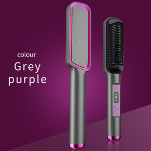 Amazon LCD Straight Hair Comb Negative Ion does not hurt hair Straight Hair Curly Hair Dual-use Lazy Hair Curling Stick Straightener Cross Border