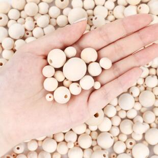 In-Stock Manufacturer Direct Sale Lotus Wood Beads Natural Wood Color Wooden Round Balls Lotus Wood Bracelet Necklace Accessories Clothing Decoration Accessories