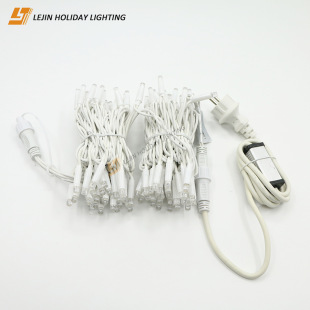 Customized Outdoor White Light String Low Voltage Waterproof Christmas Lights 10m100 Lights Can Be Connected to White Rubber Wire Light String