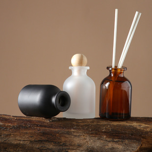 Ins Fashion Aroma Bottle Glass Volatile Flavor Bottle Fire-free Rattan Fragrance Empty Bottle SY219