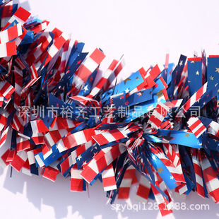 American National Day flag madder Garland pendant independence day five-pointed star wreath Garland home hotel decoration door decoration