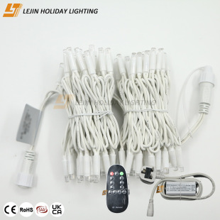 Cross-Border Led Smart Light String Outdoor Shopping Mall Park Lighting Decorative Lantern 10m Waterproof Two-Color Smart Light String
