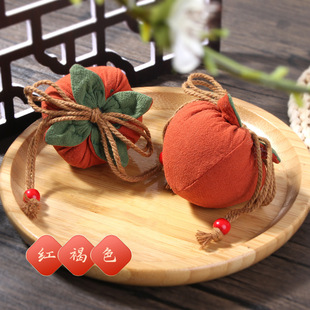 Dragon Boat Festival Gift Accompanying Ceremony Wormwood Antique Sachet Sachet Persimmon National Fashion Hanfu Jewelry Car Pendant Empty Bag
