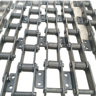 Double pitch bent plate chain special-shaped large ball double row chain single side double hole stainless steel bent plate industrial transmission chain