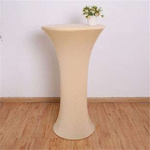 Elastic Round Table Set Cocktail Table Set Bar Set Elastic Tablecloth Exhibition Wedding Hotel Celebration Decorative Tablecloth Round Table Set
