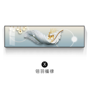 Modern Bedroom Bedside Decorative Painting Room Banner Second Bedroom Hanging Painting Master Bedroom Crystal Porcelain Mural 2024 New High-end Sense