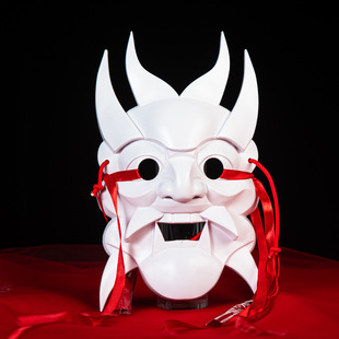 Temple Fair Handmade Painted Nuo Opera Mask COS Carved ABS Guizhou Intangible Heritage Mask Full Face Chinese Style Props