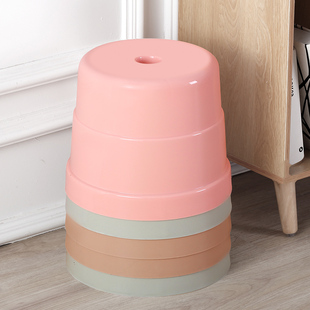Thickened Plastic Stool Living Room Home Fashion Creative Coffee Table Stool Kidsren's Low Stool Small Bench Round Stool for Small Gold