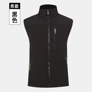 Outdoor jacket men's and women's fleece soft shell vest public welfare vest public version in stock customizable LOGO