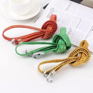 Motorcycle binding rope thick with hook flat rope electric car elastic rope trunk binding rope luggage rope