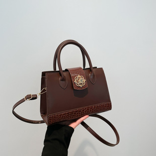 Ladies Handbag2024 New Cross-Border Export Fashion Small Square Bag Large Capacity Satchel Shoulder Crossbody Bag