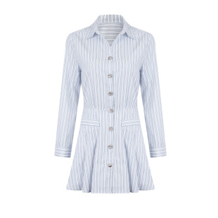 British School Girl Comfortable Shirt Pleated Dress One Fake Two-piece Design