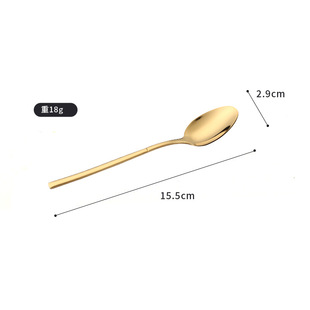 Cross-Border 410 Stainless Steel Western Tableware Knife, Fork and Spoon Thin Knight Table Knife Gold Spray Paint Spoon Square Handle Knife and Fork Gift