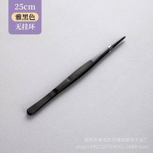 Cross-border stainless steel barbecue tweezers extended non-slip high temperature clip Japanese BBQ food grade Korean barbecue clip