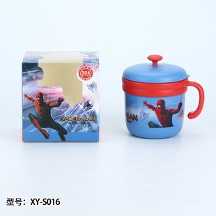 Tongzhen Stainless Steel Children's Direct Drinking Cup Household Anti-overflow Cup Primary School Student's Mouth Cup Cartoon with Lid Kindergarten Gift