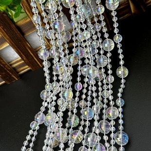Acrylic cord bead wedding bead curtain wedding imitation Crystal road lead stage ceiling decoration Crystal Christmas Tree Bead Chain