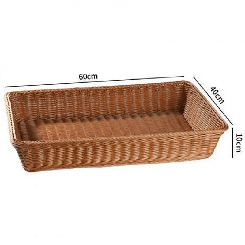 Yarlung 3 Pack Imitation Rattan Round Woven Breads Basket, Poly-Wicker