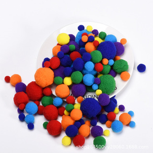 High elastic gradient Christmas color fur ball diy plush ball kindergarten children's handmade jewelry material accessories